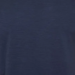 BLAGGIO Tee shirt uni manu-b col v avec boutons Homme BLEU FONCE Clearance