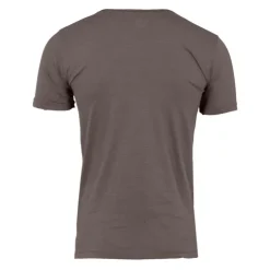 BLAGGIO Tee shirt uni manu-b col v avec boutons Homme KAKI Clearance
