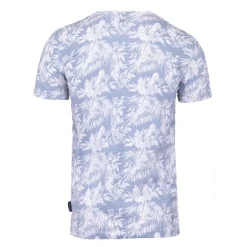 BLAGGIO Tee shirt uni menson-b avec imprimé feuilles Homme BLEU Outlet