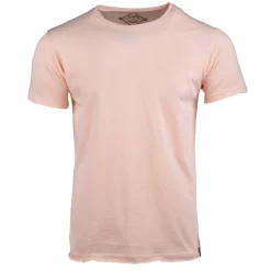 BLAGGIO Tee shirt uni slub col rond marvin Homme ORANGE CLAIR
