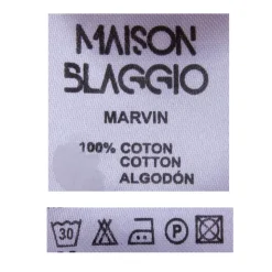 BLAGGIO Tee shirt uni slub col rond marvin Homme BLEU CLAIR