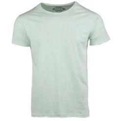 BLAGGIO Tee shirt uni slub col rond marvin Homme VERT CLAIR Discount