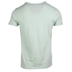 BLAGGIO Tee shirt uni slub col rond marvin Homme VERT CLAIR Discount