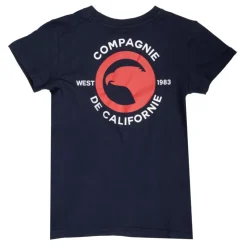 COMPAGNIE DE CALIFORNIE Tee shirt uni west 1983 coton Enfant BLEU FONCE Clearance