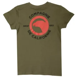 COMPAGNIE DE CALIFORNIE Tee shirt uni west 1983 coton Enfant KAKI