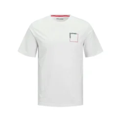 JACK & JONES Tee shirt verner coton col de cou Homme BLANC Hot