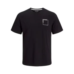 JACK & JONES Tee shirt verner coton col de cou Homme NOIR Discount