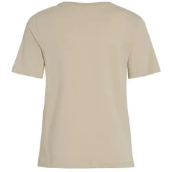 VILA Tee shirt visybilla inscription fighter en coton biologique Femme BEIGE Hot