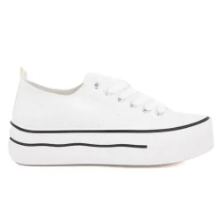 BURTON OF LONDON Tennis toile evana t 37-41 Femme BLANC