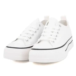 BURTON OF LONDON Tennis toile evana t 37-41 Femme BLANC