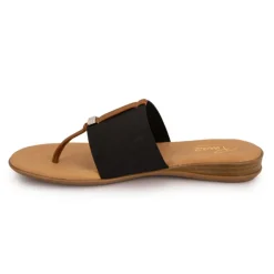 PINAZ Tongs elastico uni Femme NOIR New