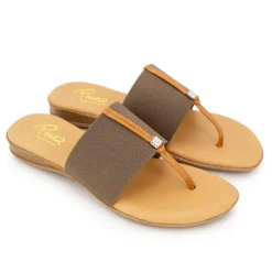 PINAZ Tongs elastico uni Femme MARRON Best