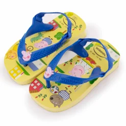 HAVAIANAS Tongs Peppa Pig élastique Enfant BLEU New