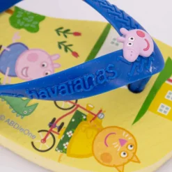 HAVAIANAS Tongs Peppa Pig élastique Enfant BLEU New
