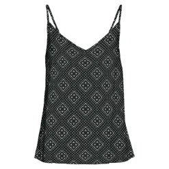 VERO MODA Top à motif géométrique avec bretelles ajustables Femme NOIR Discount