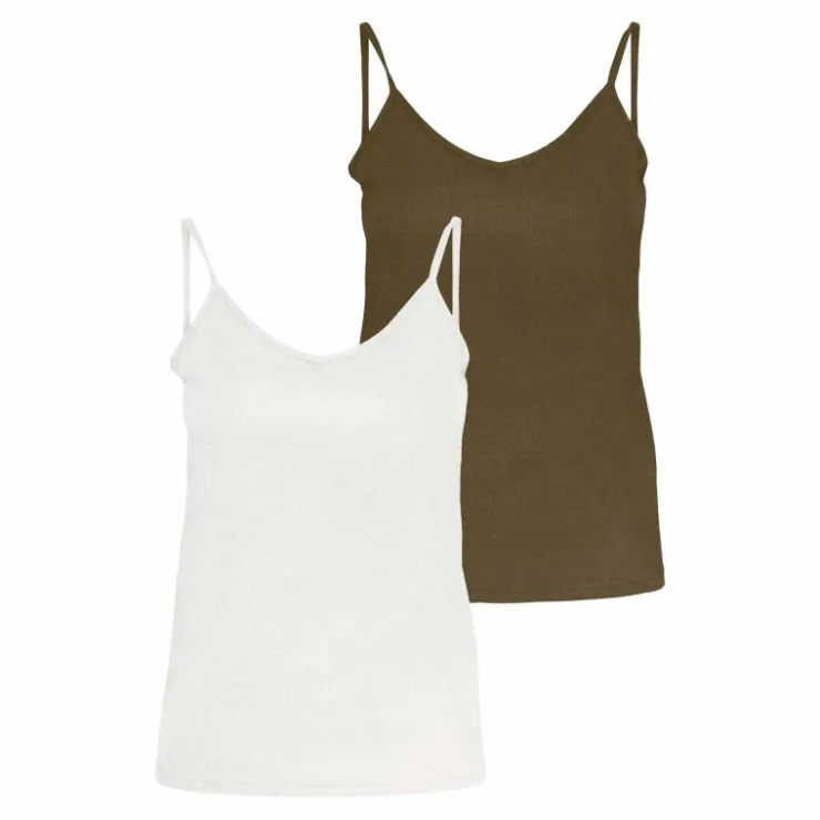 VERO MODA Top bretelles lot de 2 regular fit Femme KAKI Online