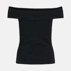 VILA Top coton sahia black épaules dénudées Femme NOIR Sale