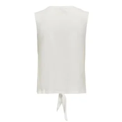 ONLY Top court imprimé paradise avec noeud Femme BLANC Best
