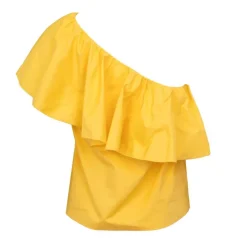 LA PETITE ETOILE Top ivoire tilly col asymétrique Femme JAUNE Discount