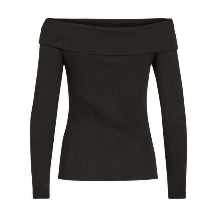 VILA Top ommi black épaules dénudées Femme NOIR Hot