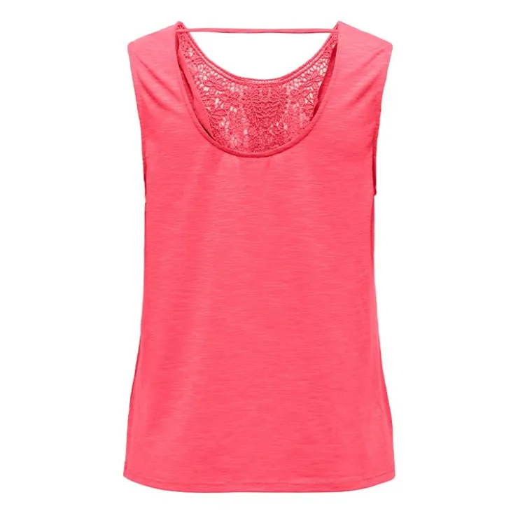 JDY Top sans manches à dentelle Femme ROSE Outlet