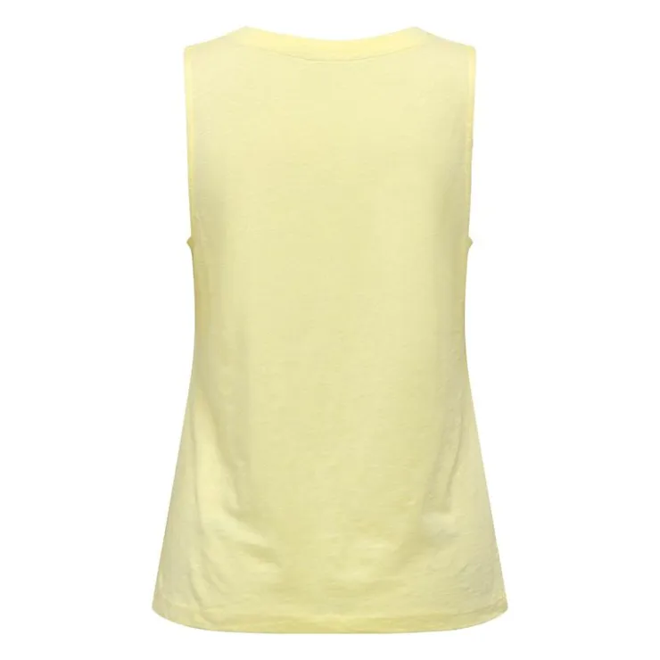 JDY Top sans manches fleurs en relief jaune Femme JAUNE CLAIR Online