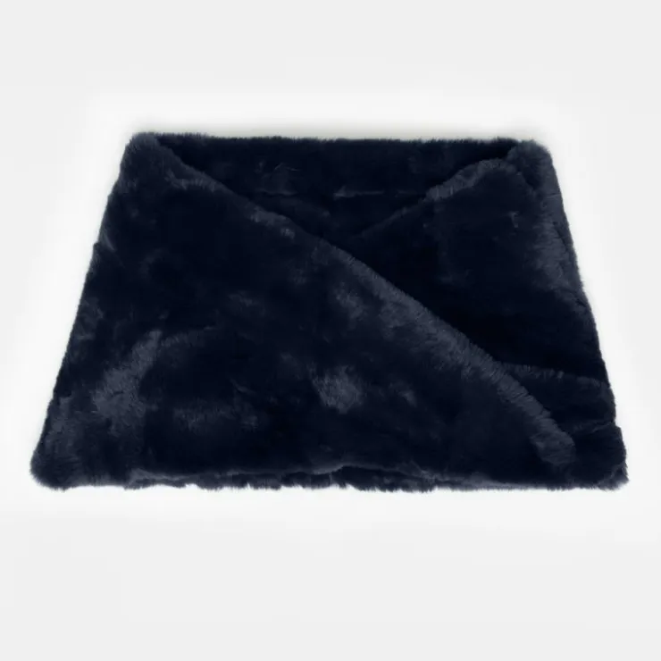 GERARD PASQUIER Tour de cou fausse fourrure forme trapèze Femme BLEU FONCE Sale