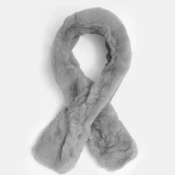 GERARD PASQUIER Tour de cou fausse fourrure à nouer Femme GRIS CLAIR Outlet