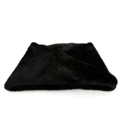 GERARD PASQUIER Tour de cou fausse fourrure forme trapèze Femme NOIR Clearance