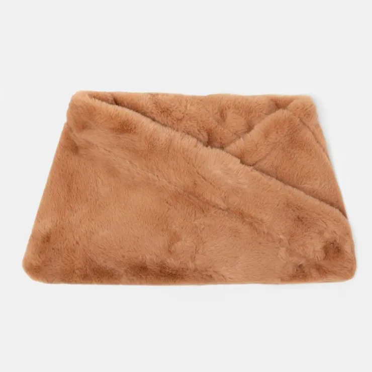 GERARD PASQUIER Tour de cou fausse fourrure forme trapèze Femme MARRON Outlet