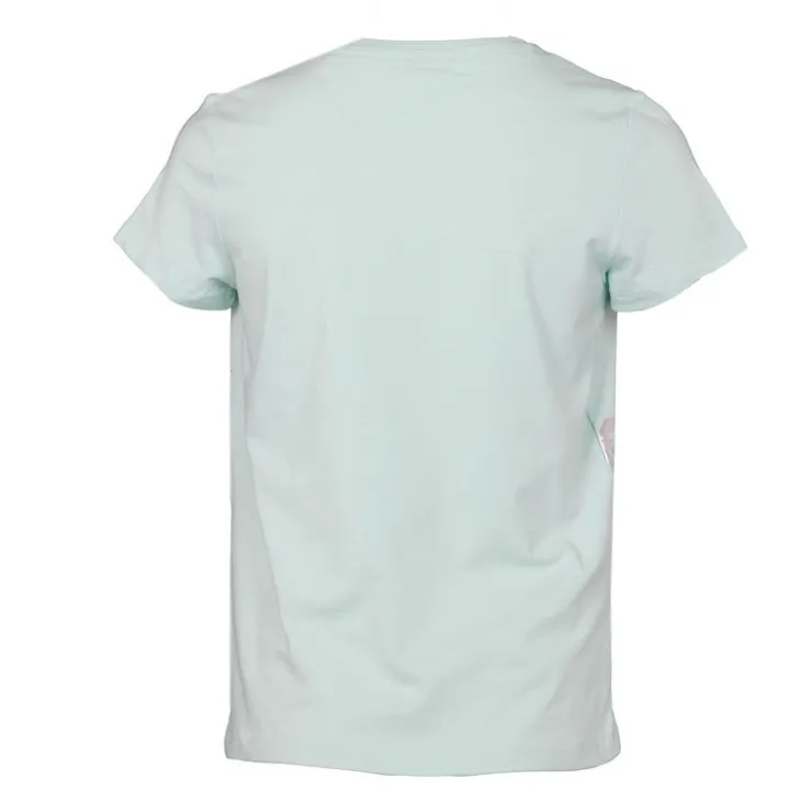 GUESS Tshirt col rond imprimé argenté avec logo manuscript Enfant VERT CLAIR Sale