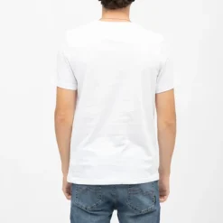 TOMMY HILFIGER T-shirt logo brodé coton col ras de cou slim fit Homme BLANC Online