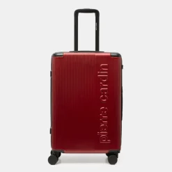 PIERRE CARDIN Valise moyenne à rayures avec logo relief Mixte ROUGE FONCE Best