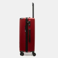PIERRE CARDIN Valise moyenne à rayures avec logo relief Mixte ROUGE FONCE Best