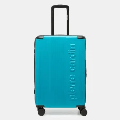 PIERRE CARDIN Valise moyenne à rayures avec logo relief Mixte TURQUOISE Best