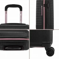 PIERRE CARDIN Valise moyenne rigide Perle NOIR Hot