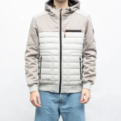 DEELUXE 74 Veste à capuche cedar bi color Homme GRIS CLAIR Sale