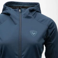 ROSSIGNOL Veste à capuche cintrée softshell bleu marine poches zippées bleu ciel Femme BLEU FONCE Sale