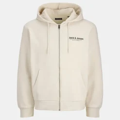 JACK & JONES Veste à capuche zippée Vesterbro coton mélangé Homme BEIGE Online