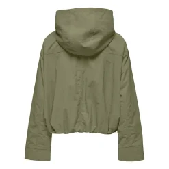 ONLY Veste capuche légère courte Bealo coupe vent Femme KAKI Clearance
