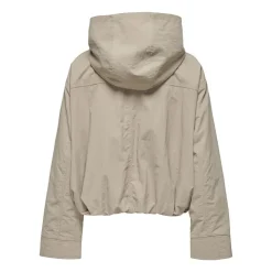 ONLY Veste capuche légère courte Bealo coupe vent Femme BEIGE