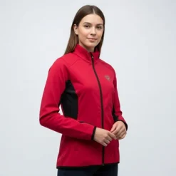ROSSIGNOL Veste col cheminée softshell bi color zip noir femme Femme ROUGE Discount