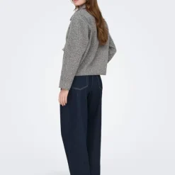 ONLY Veste courte sanne bouclée avec poches Femme GRIS Clearance