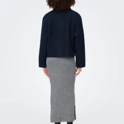 ONLY Veste courte texture bouclée avec poches Femme BLEU FONCE Hot