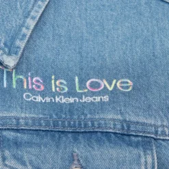 CALVIN KLEIN Veste crop top sans manches jean 