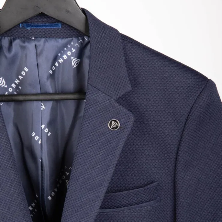 BILL TORNADE Veste de costume avec coudière Homme BLEU PETROLE New