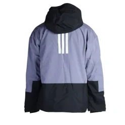 ADIDAS Veste de ski à 3 bandes capuche noire Homme BLEU Clearance