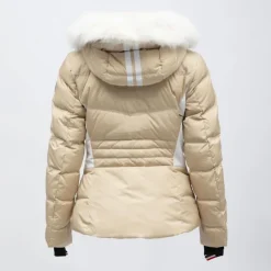 ROSSIGNOL Veste de ski à capuche fausse fourrure avec logo Femme BEIGE Discount