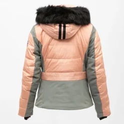ROSSIGNOL Veste de ski bi color à capuche fausse fourrure avec zip Femme GRIS Best