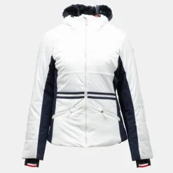 ROSSIGNOL Veste de ski capuche fausse fourrure Femme BLANC Outlet